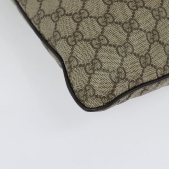 GUCCI GG Supreme Shoulder Bag Pvc Beige Silver - Picture 12 of 16